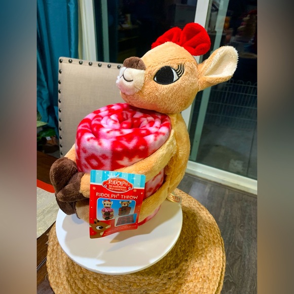 Rudolph The Red Nose Reindeer Plush with Throw Blanket - Picture 1 of 4